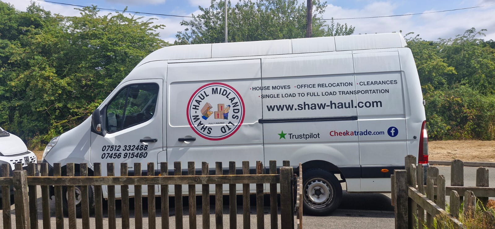 Side view of the Shaw Haul Midlands van